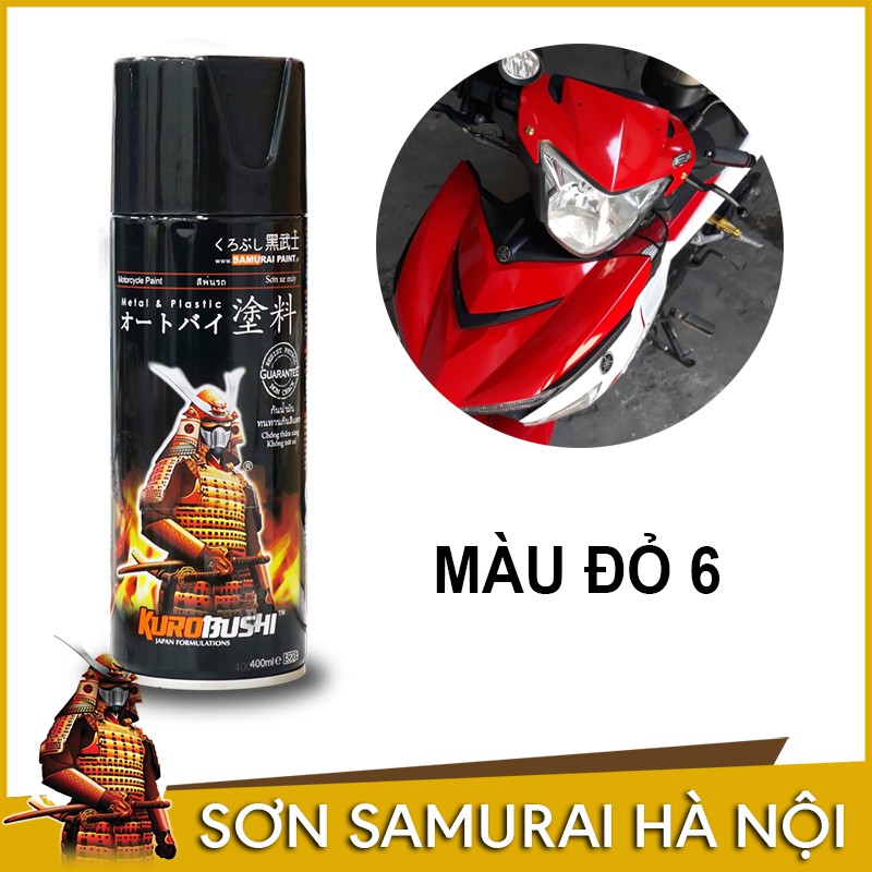 Sơn samurai màu đỏ - Chai sơn màu đỏ 6 sơn xịt samurai