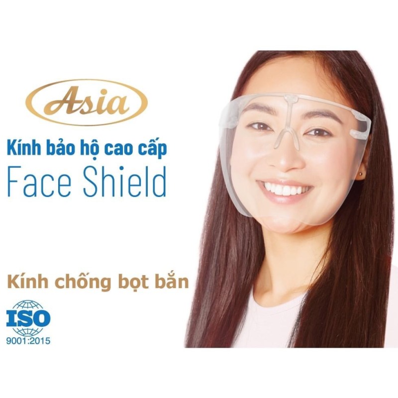 [Combo] Kính Bảo Hộ Cao Cấp Face Shield, Hàng Việt Nam chất lượng cao, Kính Chắn Giot Bắn Bảo Vệ Mắt, ngăn ngừa vi khuẩn, sử dụng nhựa trong suốt cao cấp không gây đau mắt hay cấn vào da đầu