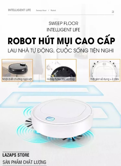 ROBOT HÚT BỤI LAU NHÀ ROBOT HÚT BỤI TỰ ĐỘNG THÔNG MINH nhất 2023 Tự động phát hiện các đồ nội thất, dễ dàng làm sạch các vị trí như giường, tủ, ghế sofa.BẢO HÀNH 12 THÁNG