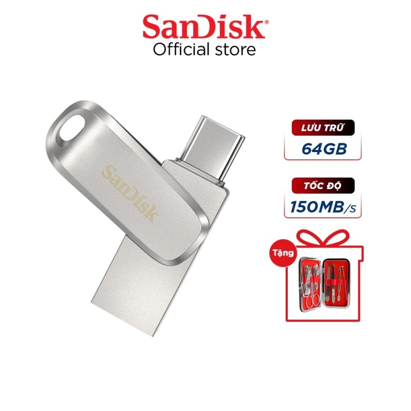 Bảng giá ◑▦  USB OTG 3.1 Gen 1 SanDisk 64GB SDDDC4 Ultra® Dual Drive Luxe USB Type-C upto 150MB/s vỏ kim loại Phong Vũ