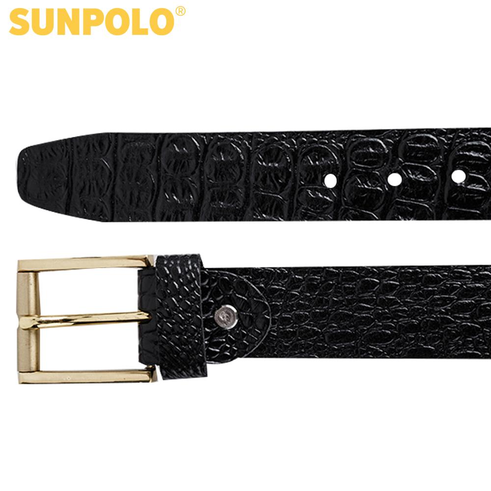 Thắt Lưng Nam Da Bò SunPoLo BS07D (Đen)