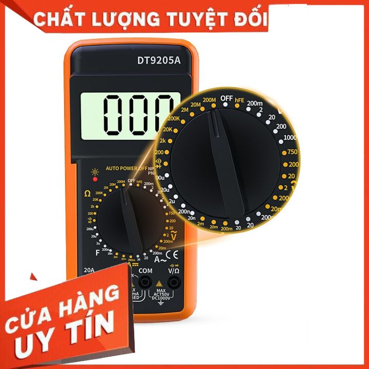 [SALE] - Đồng hồ đo điện vạn năng DT-9205A - Đã có pin