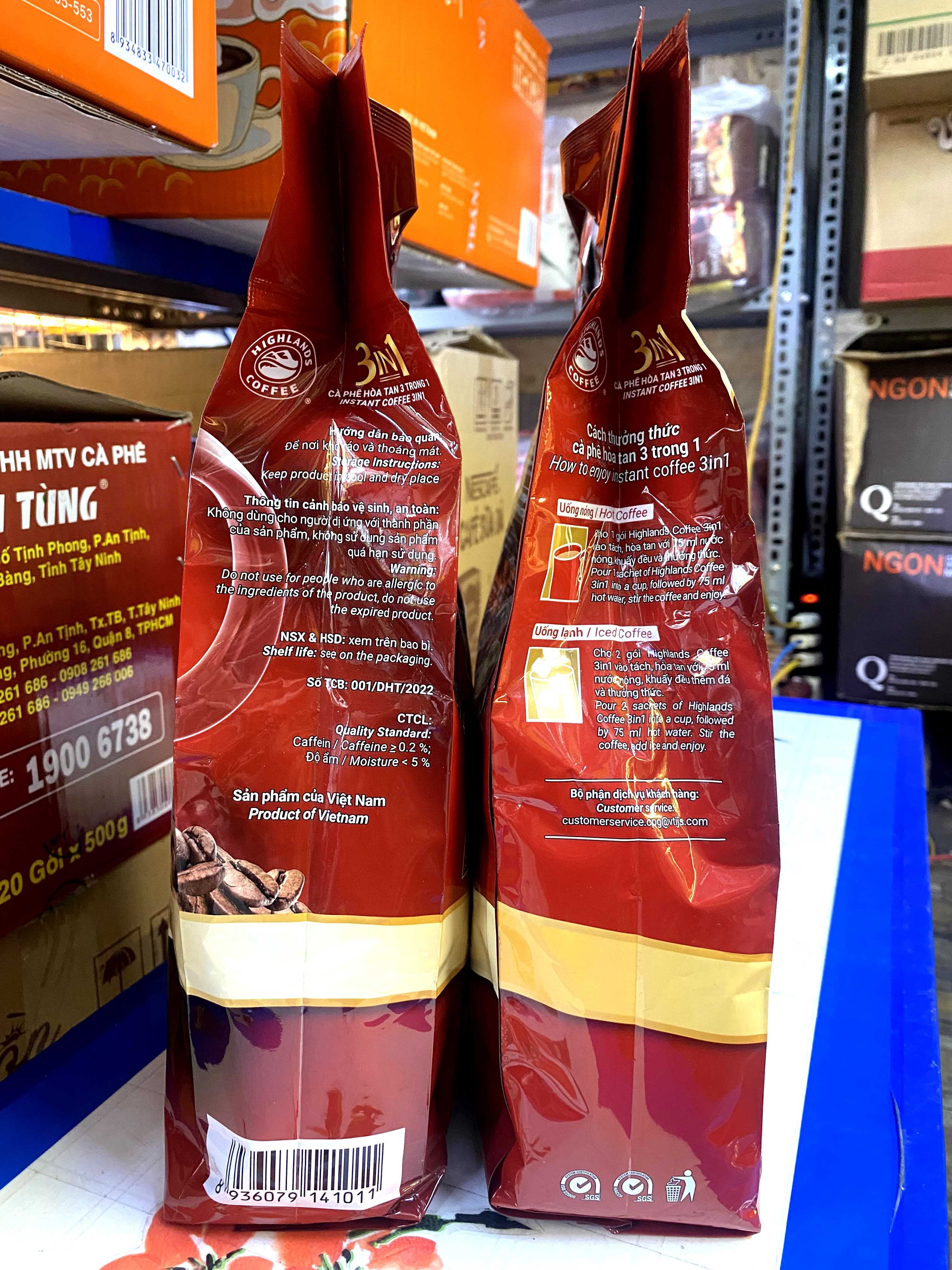 Cà Phê Highlands Coffee 3in1 Hòa Tan Bịch 850g (50 Gói x 17g)
