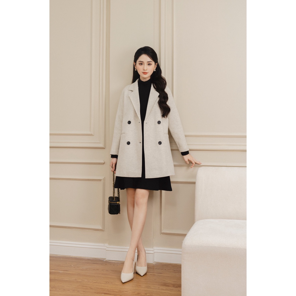 Váy len cổ lửng chân xoè  TIINSTORE VDD689