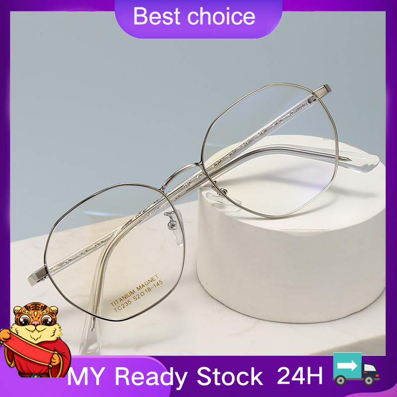 Giá bán 🔥 Còn hàng🔥Classic New Titanium Alloy Glasses Frame Anti-Blue Light Eyeglasses Women Men Optical Computer Eyewear Prescription Glasses