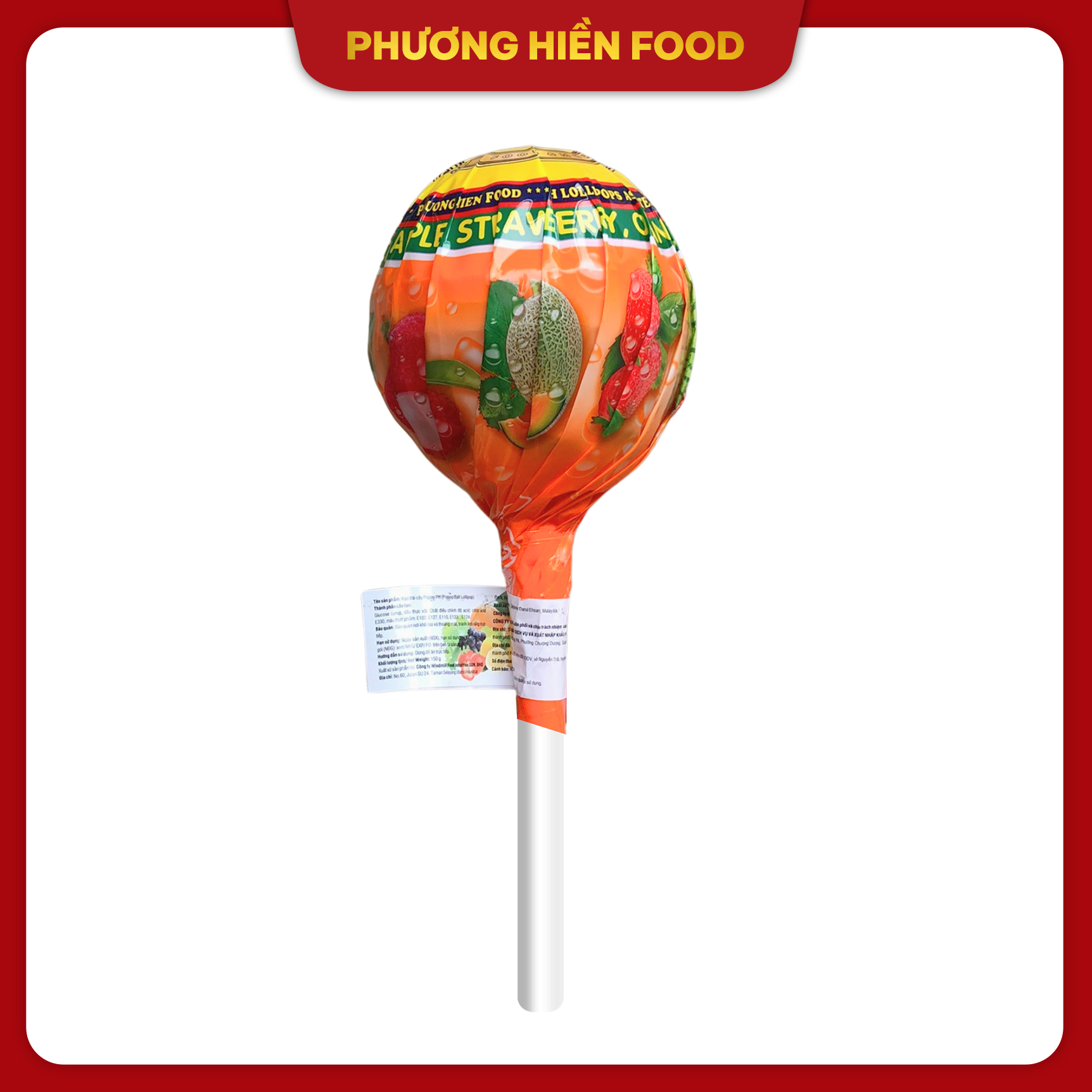 [ kẹo đồ chơi trẻ em ] Kẹo trái cây popop khổng lồ - 150g
