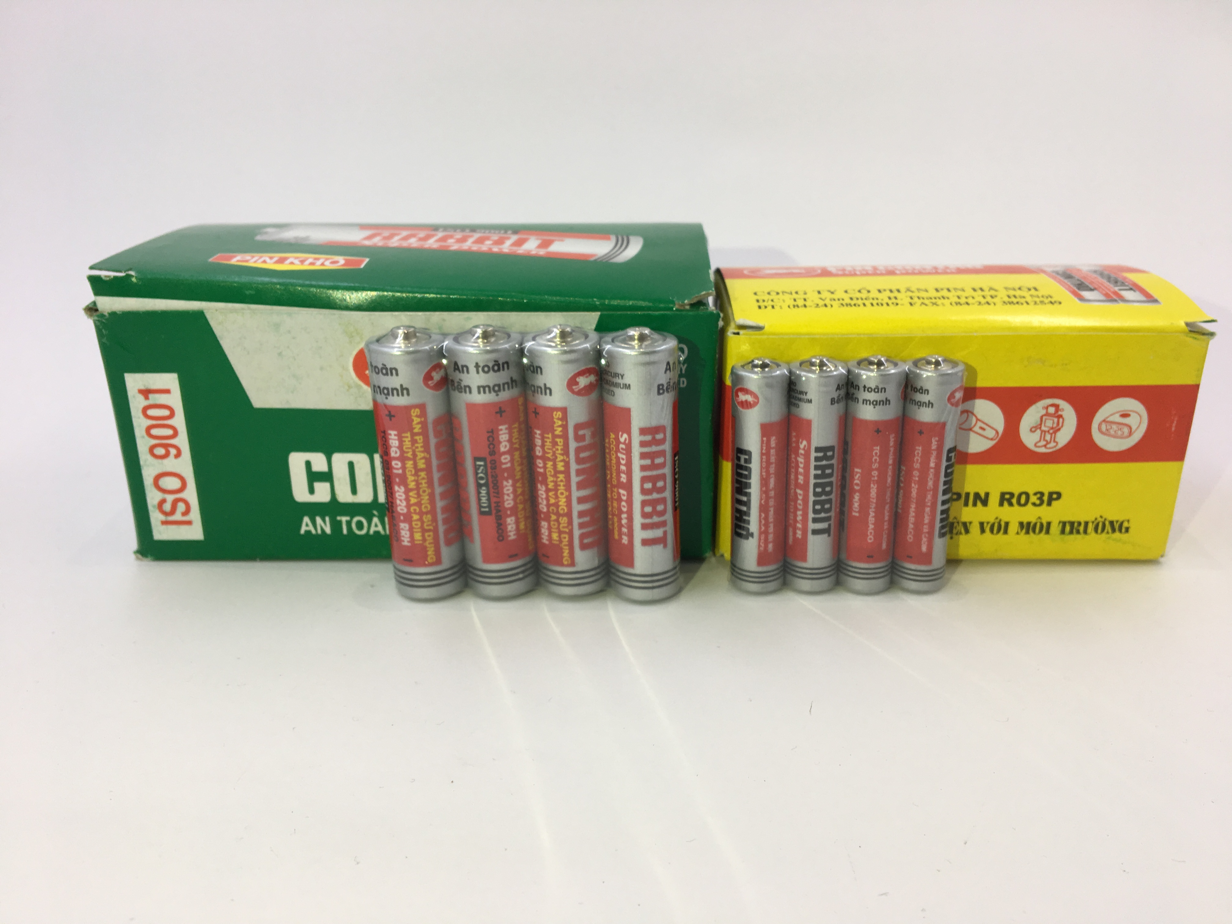 Combo 2 vỉ 8 viên Pin con thỏ 1,5V (rabbit / AA)