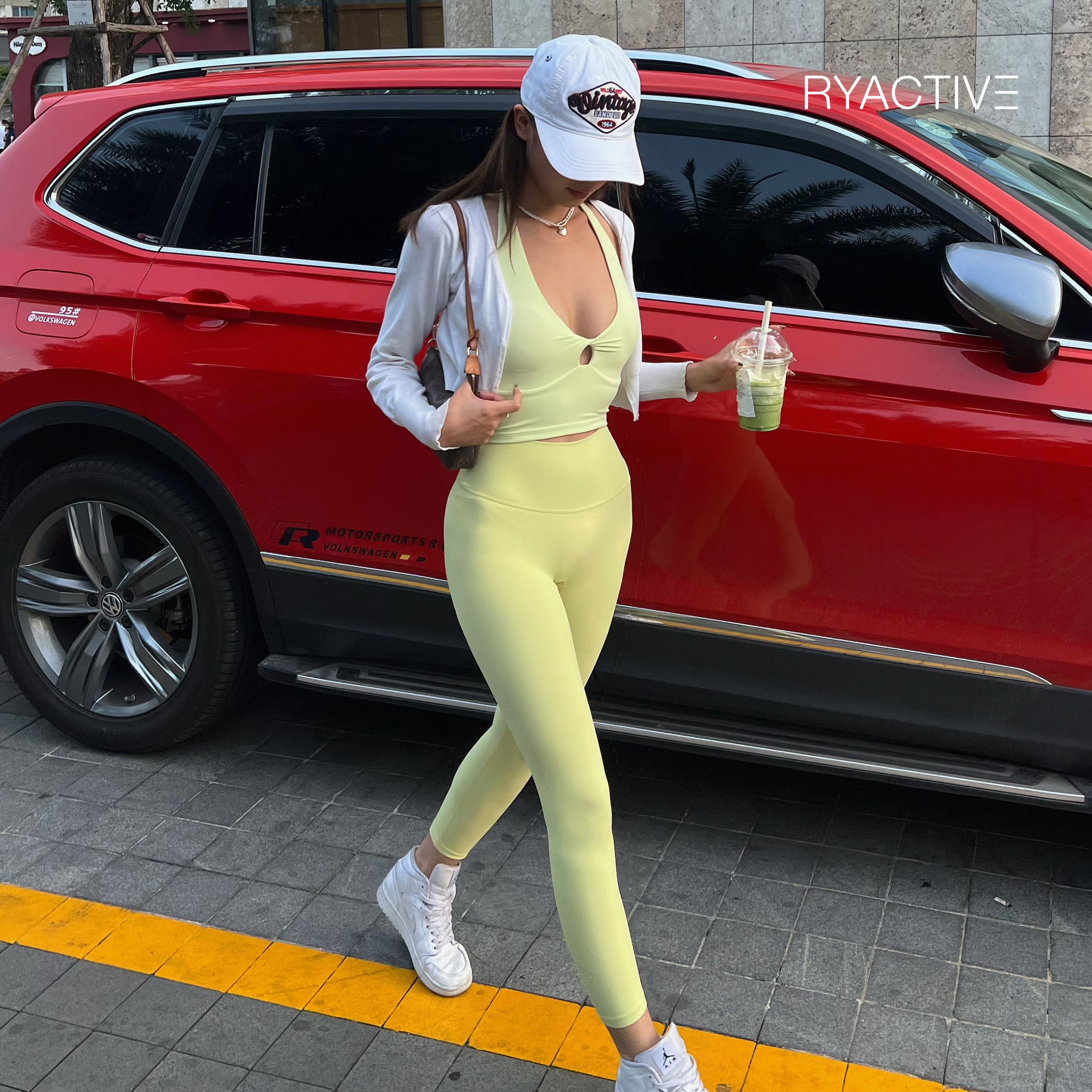 Quần legging thể thao dáng dài RYACTIVE - RYA Legging Neon
