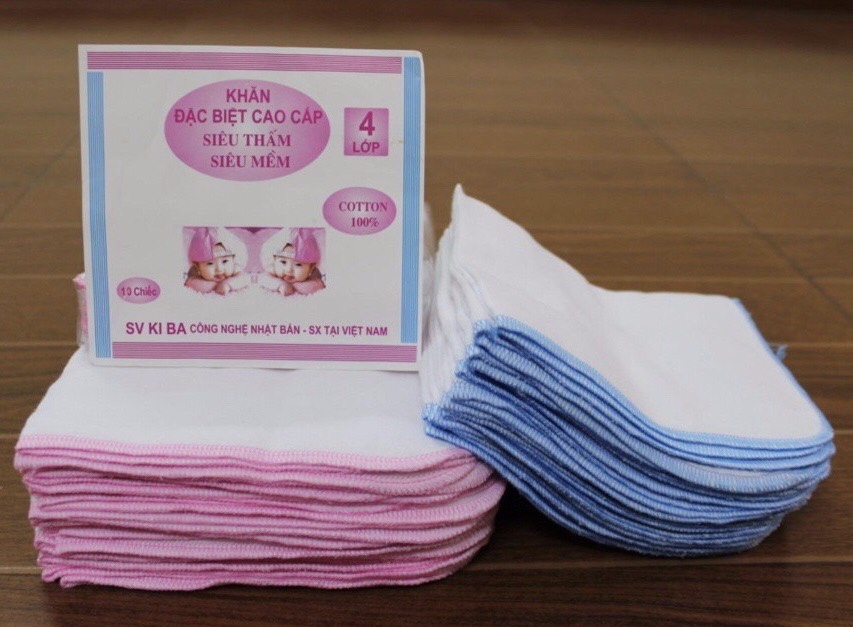 KHĂN SỮA - 50 Chiếc khăn sữa 4-3-2 lớp cho bé sơ sinh - khăn xô