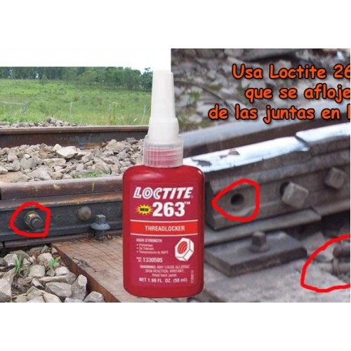 KEO DÁN KHÓA REN MÀU ĐỎ LOCTITE 263 HIGH STRENGTH THREADLOCKER 50ML