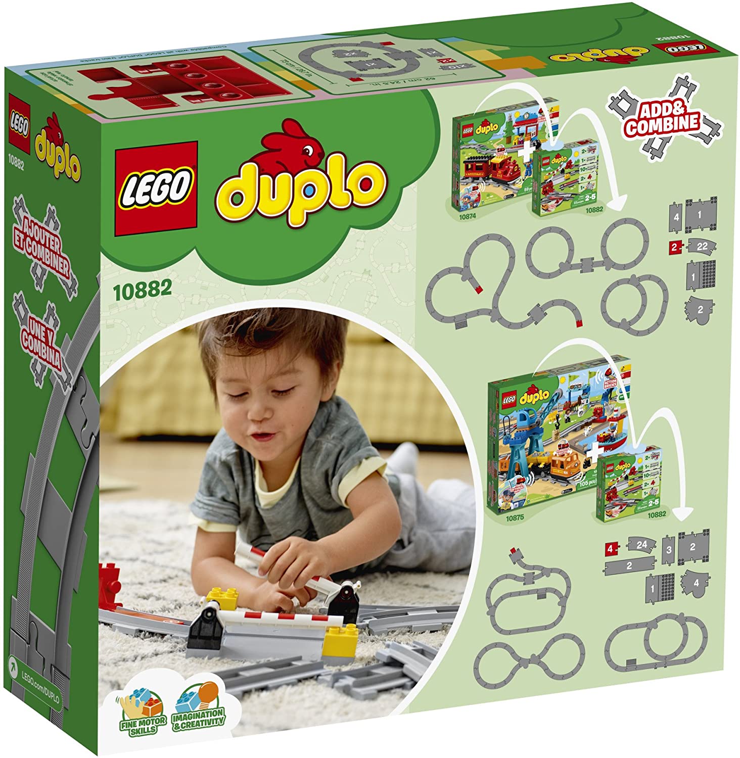 The New LEGO DUPLO đường ray xe lửa 10882 khối (23 miếng)