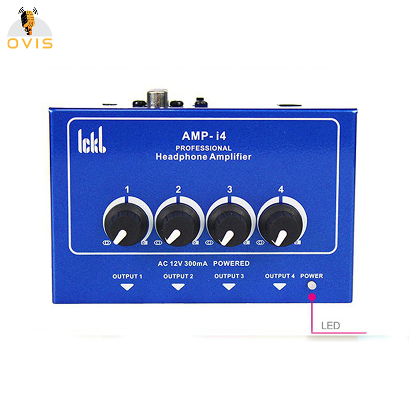Bộ chia tai nghe chuyên nghiệp 4 cổng kèm amplifier ickb-amp-i4