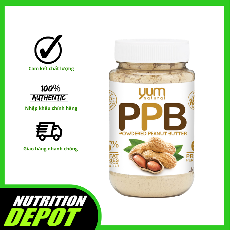 Bột Bơ Đậu Phộng Hữu Cơ Yum Natural 450g