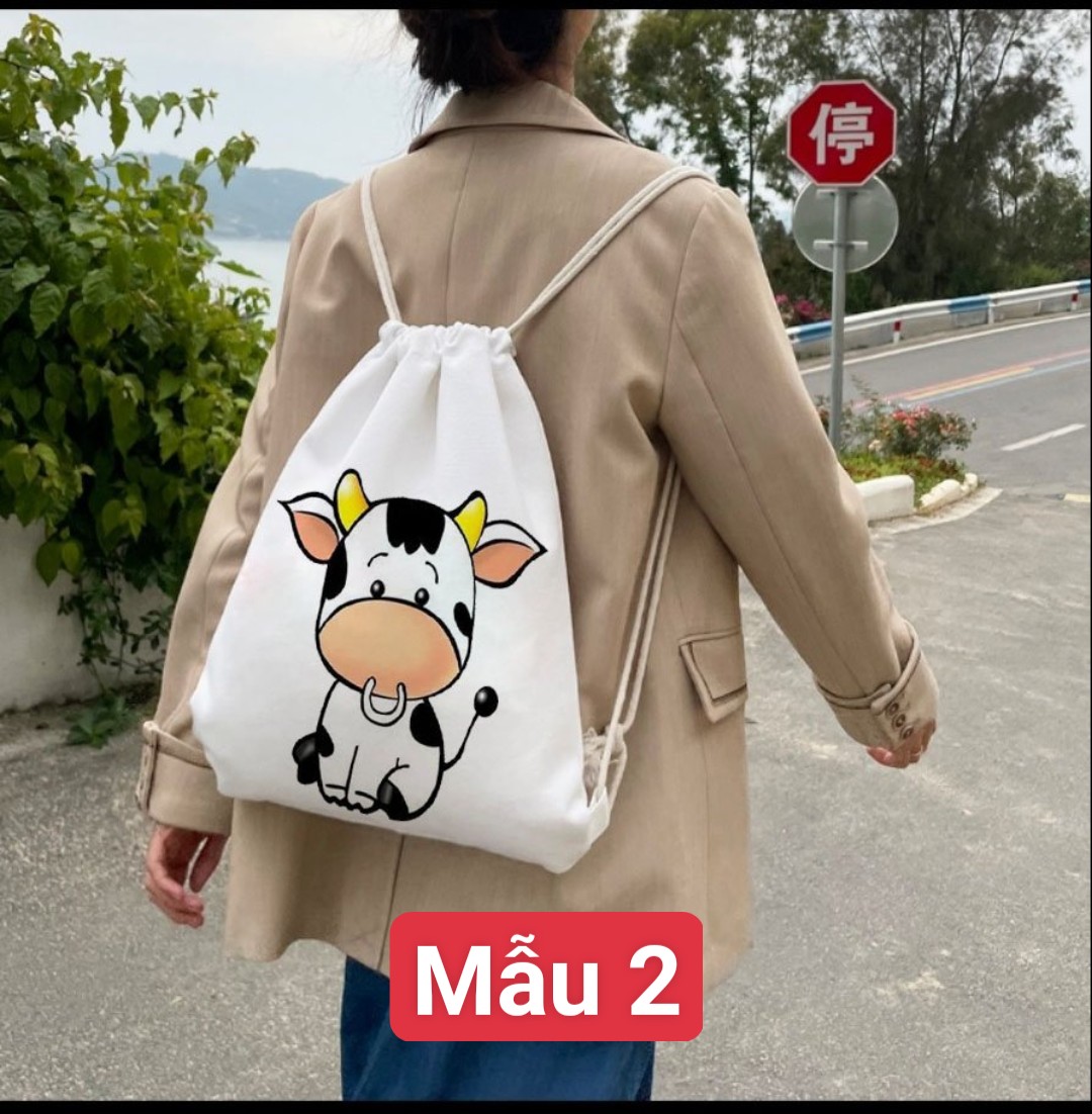 Balo dây rút hình cute năng động