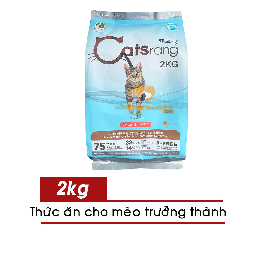Thức ăn hạt catsrang cho mèo lớn 2kg -