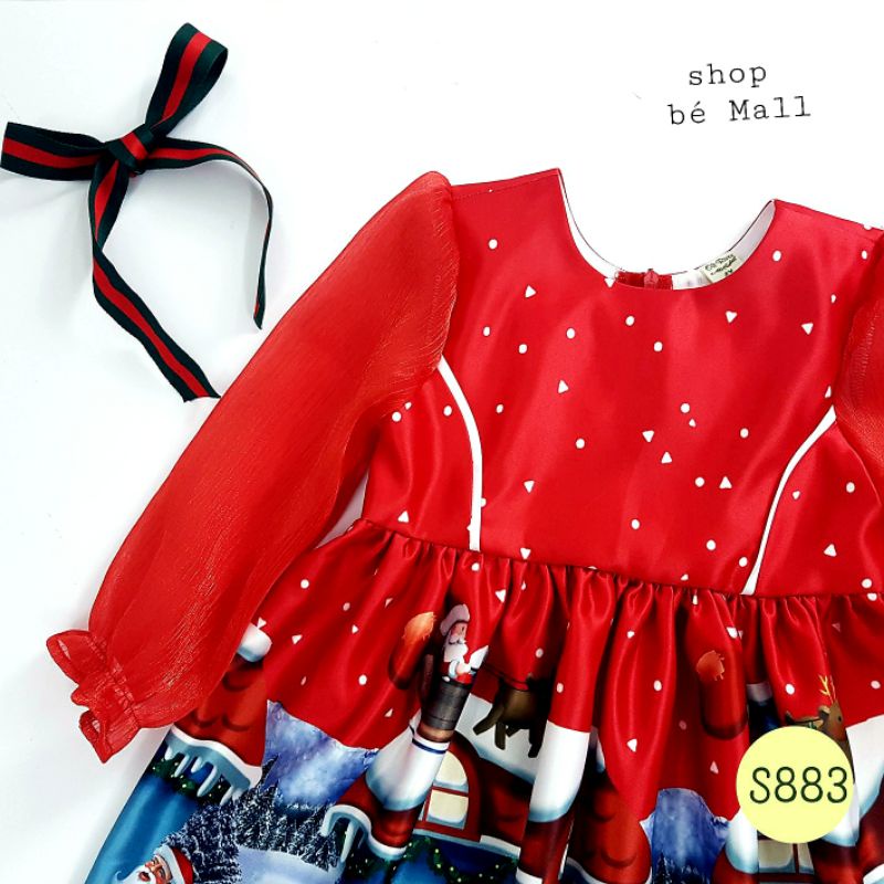 Váy Đỏ Jingle Bells Oli River Kids Cho Bé