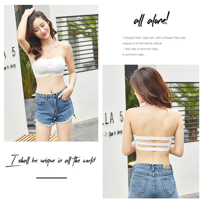 Áo bra su dạng ống 3 dây lưng không đường may - túi zip tặng kèm 2 dây cổ - KAShop