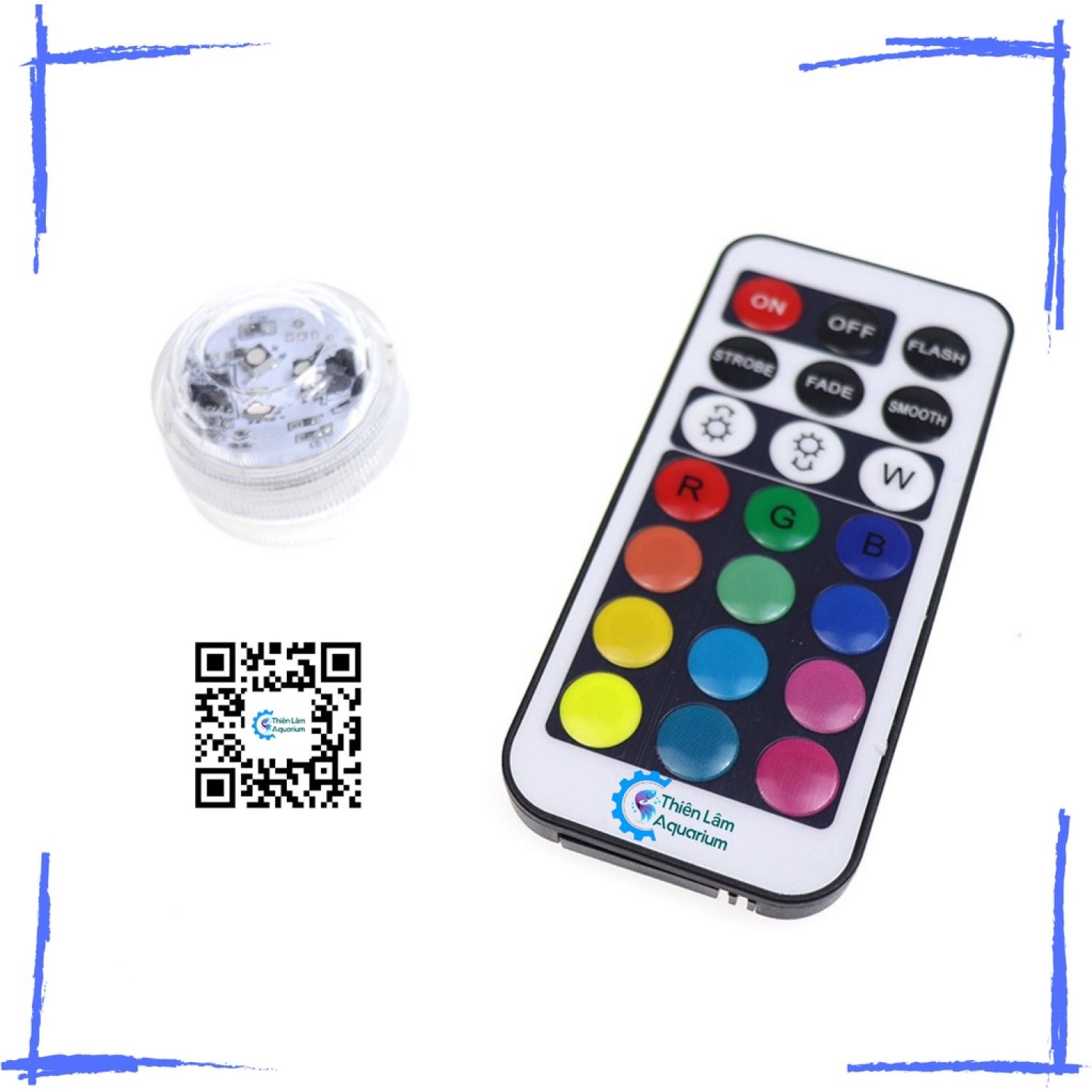 Đèn led điều khiển mini (hình nến) RGB (chống thấm nước) mini có remote điều khiển từ xa (giá rẻ)