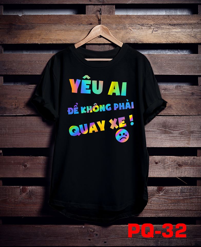 Áo phông phản quang bảy màu Yêu ai để không phải quay xe, sét bộ quần áo nam nữ, sét bộ mặc ở nhà, sét áo quần ống rộng, sét áo thun quần kaki, sét quần đùi V, áo đôi nam nữ đẹp - LEEDA
