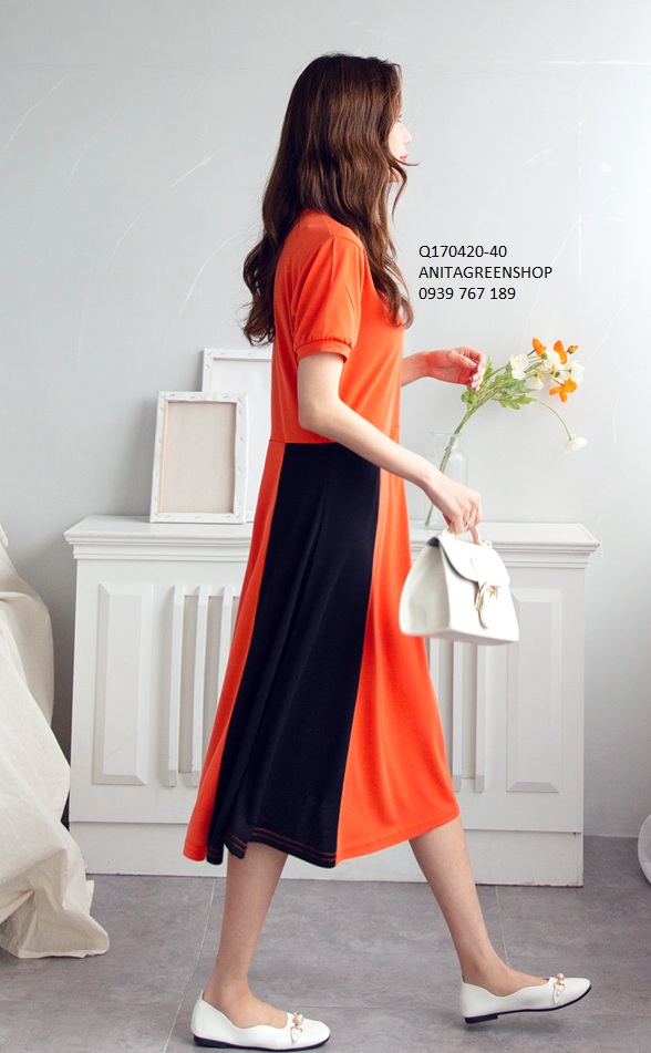 Q170420 ĐẦM THUN XÒE THIẾT KẾ