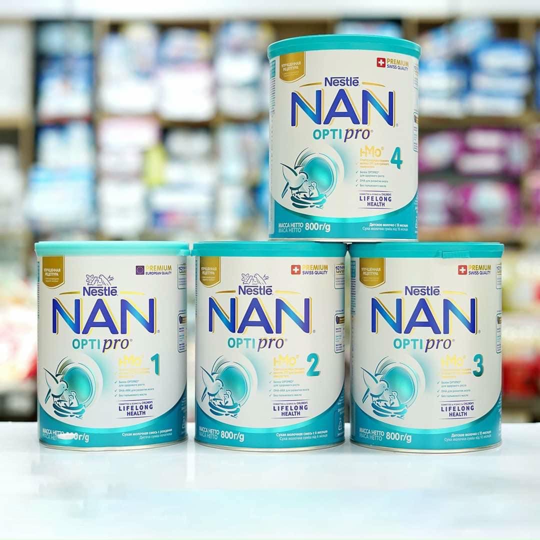 Sữa bột Nan Nga ( số 1/2/3/4 ) hộp 800g