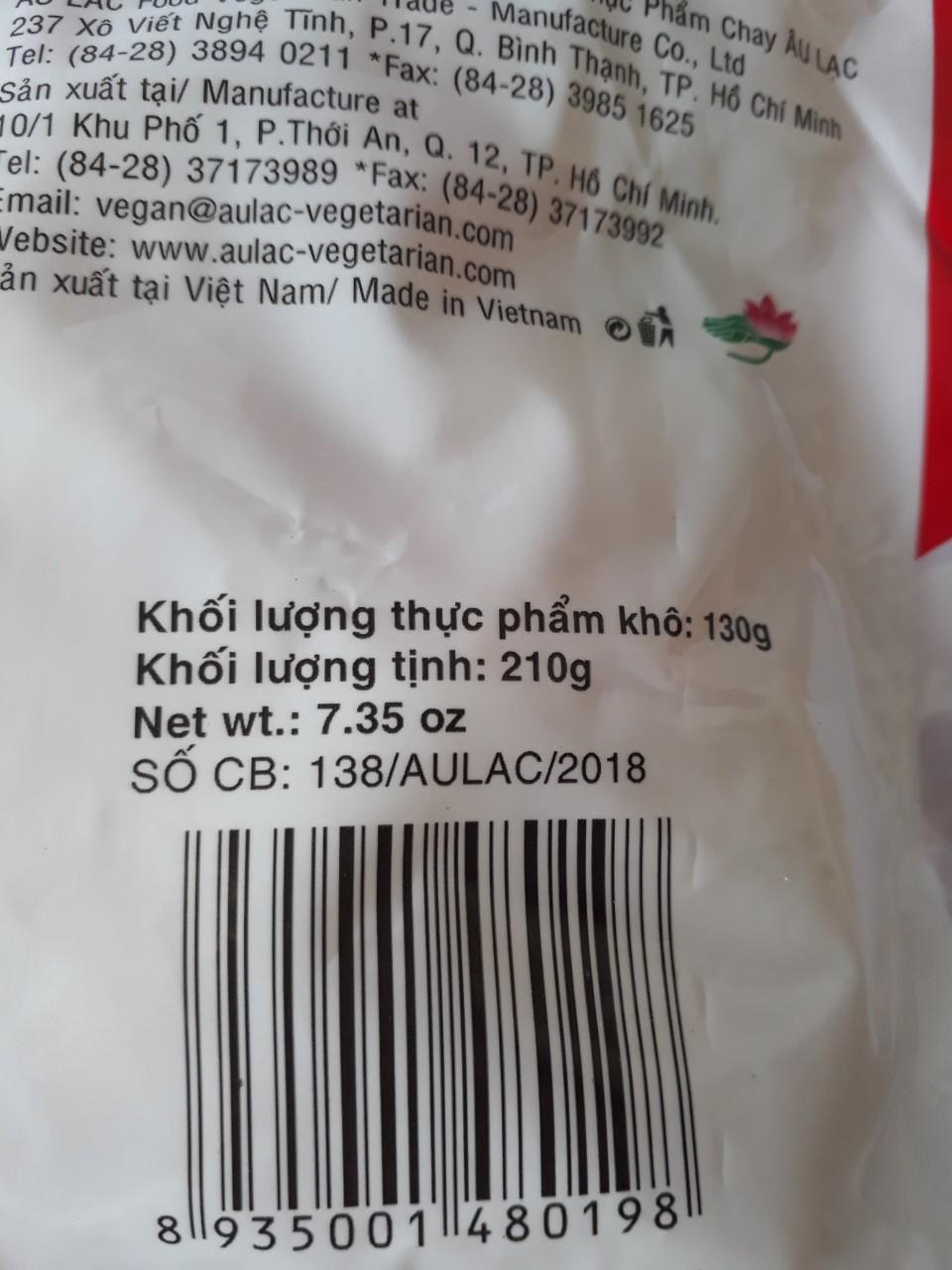 Ốc bưu chay  Âu Lạc gói 210g