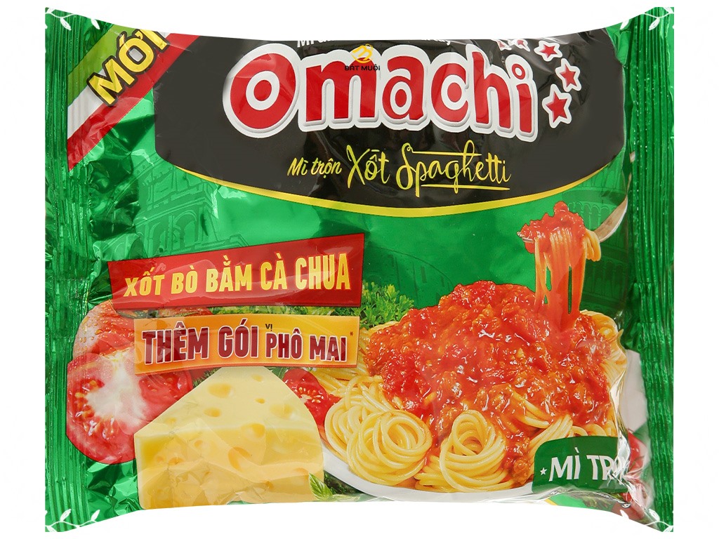 Mì trộn omachi xốt spaghetti gói 90g - bat muoi
