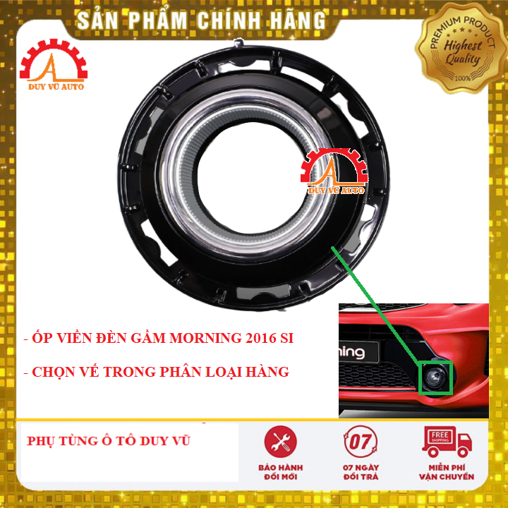Ốp đèn gầm kia morning 2016 bản si hàng oem