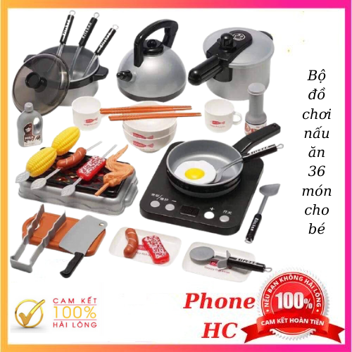 Bộ đồ chơi nấu ăn 36 món cho bé, bộ đồ chơi nấu ăn mini, bộ đồ chơi làm bếp cho bé, đồ chơi làm bêp, đồ làm bếp cho bé
