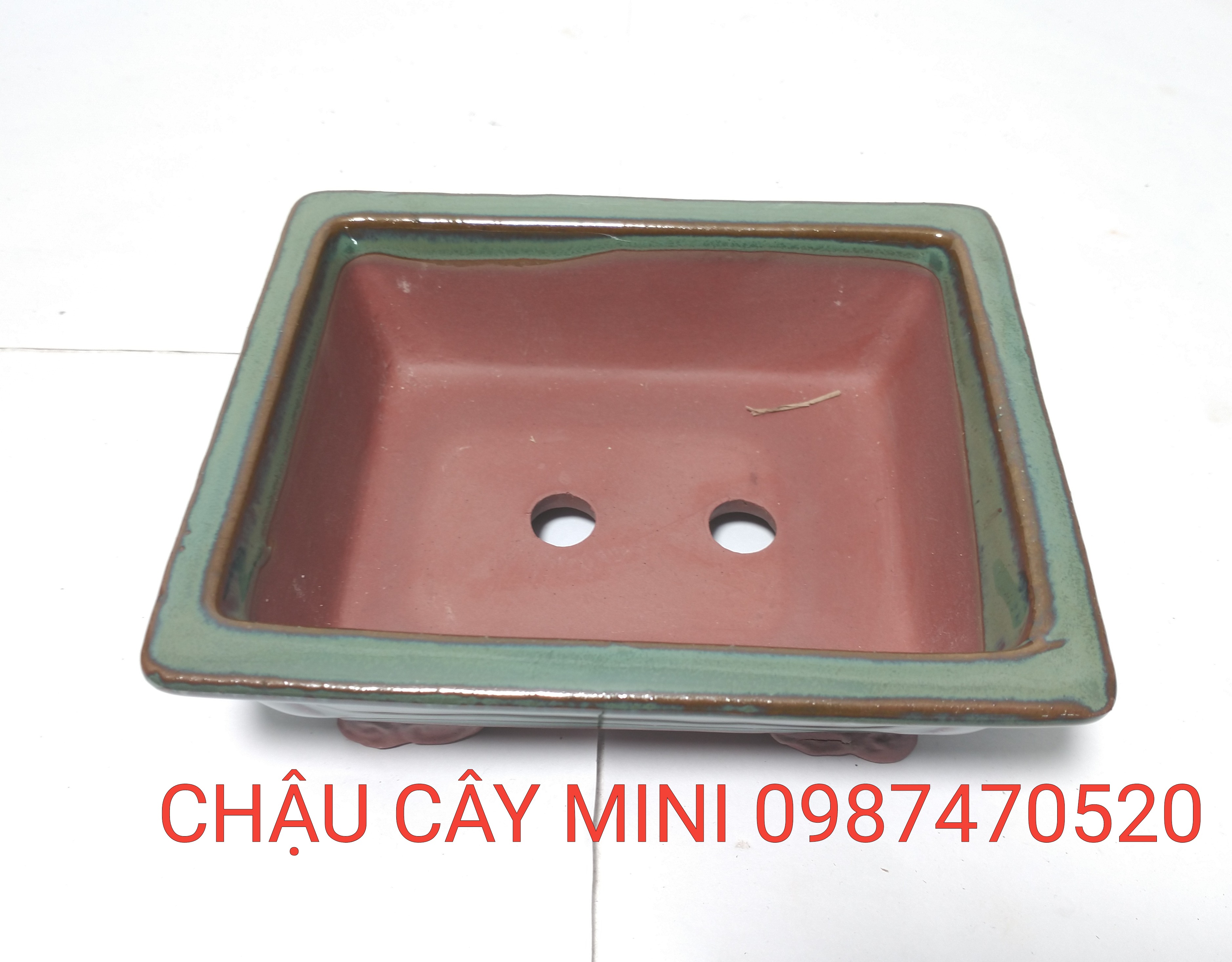 Chậu bonsai mini chữ nhật N3,chậu cây mini