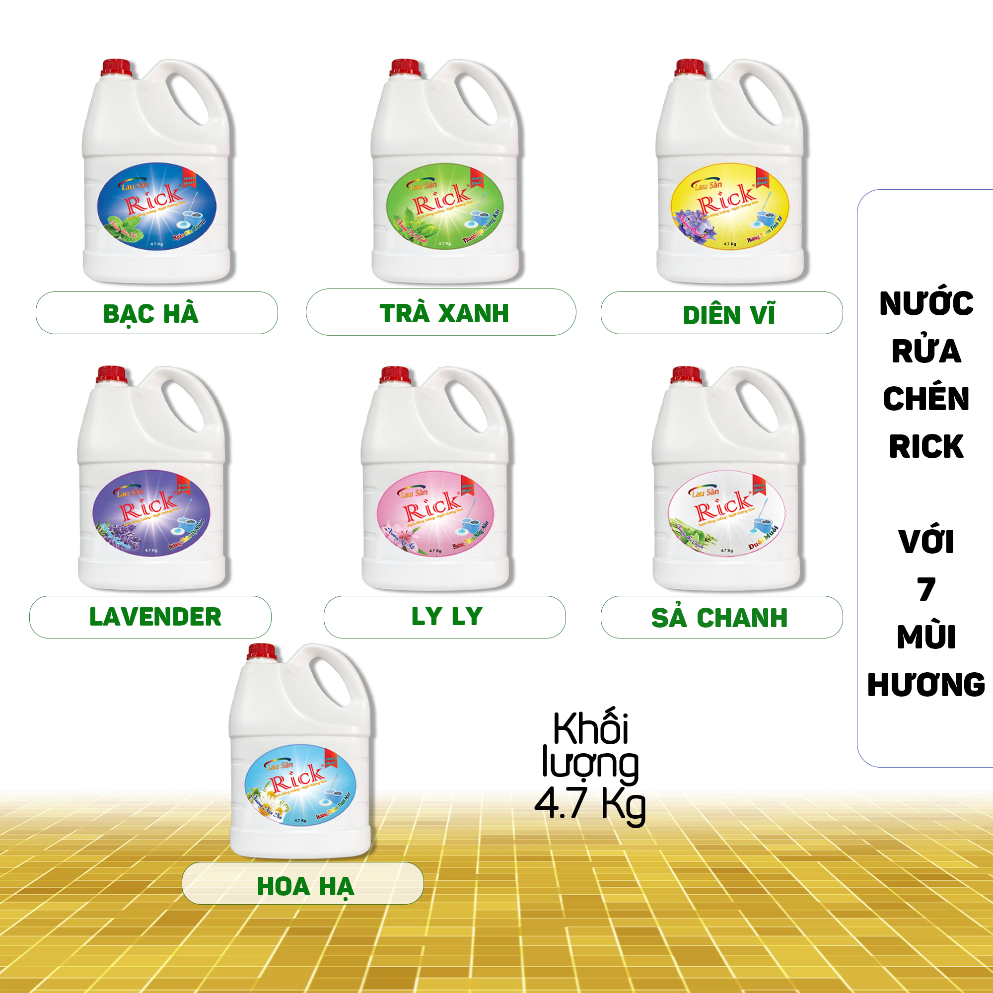 Nước lau sàn Rick 4.7kg