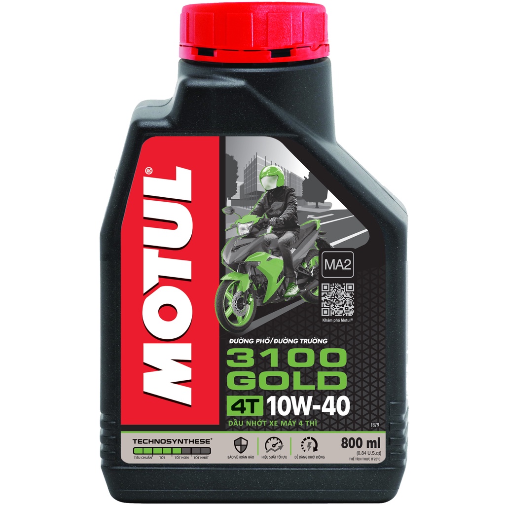 [Tặng Phuể nhớt] - Nhớt xe máy số cao cấp Motul Gold 3100 10W40 800ml