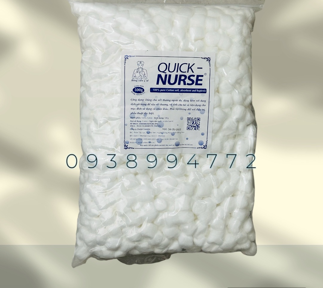 Bông gòn viên Quick Nurse gói 500gram