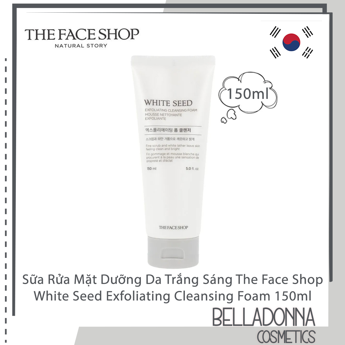 The Face Shop White Seed Exfoliating Cleansing Foam 150ml