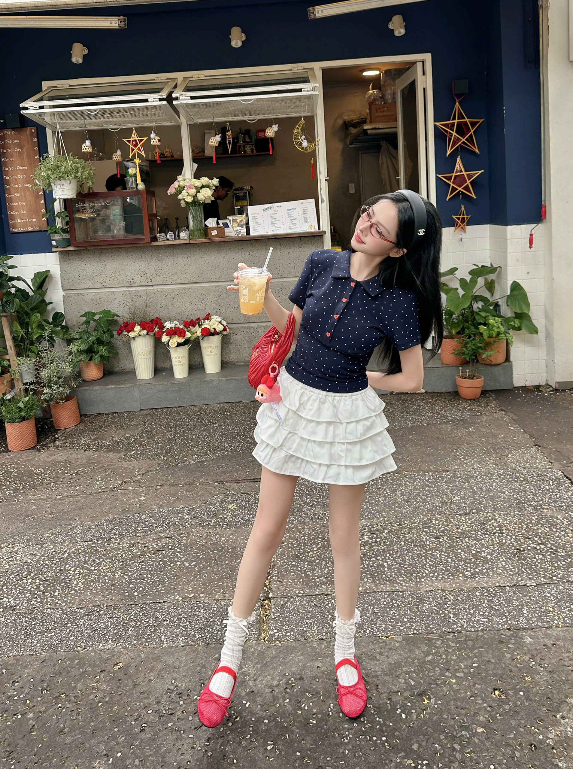 KIDO Áo cổ polo chấm bi CALEE TOP