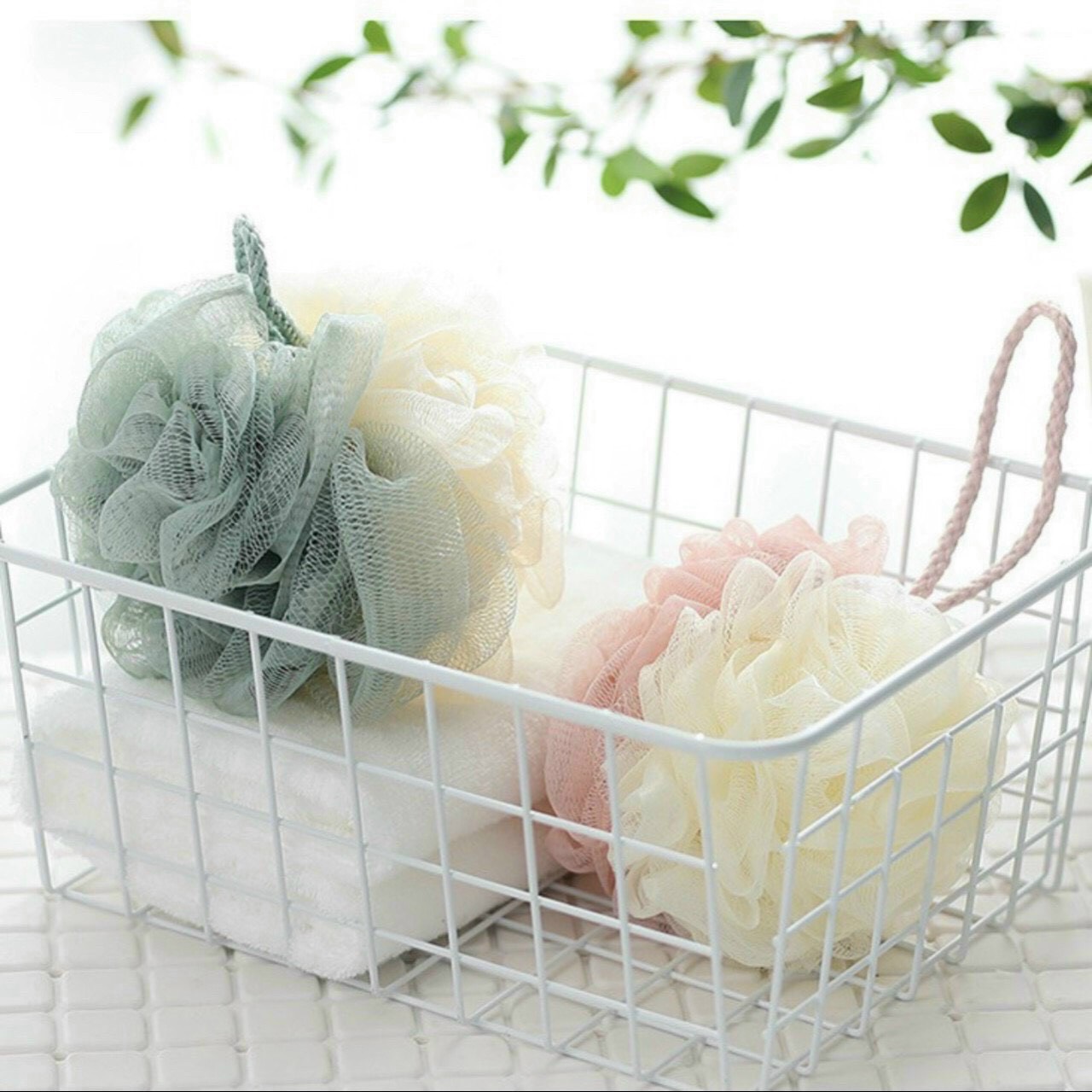 Bông Tắm Lưới Tròn 2 Màu