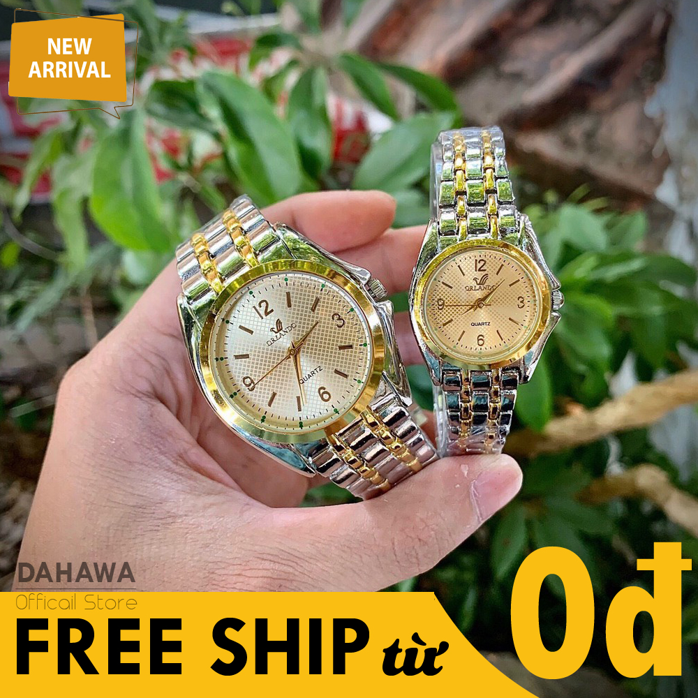 Đồng Hồ Thời Trang Nam Nữ ORLANDO RO82, Đồng Hồ Cặp Đôi, Mặt Kim Kết Hợp Số, Dây Demi Mẫu Mới Cực Sang Trọng (Bảo Hành 6 Tháng)