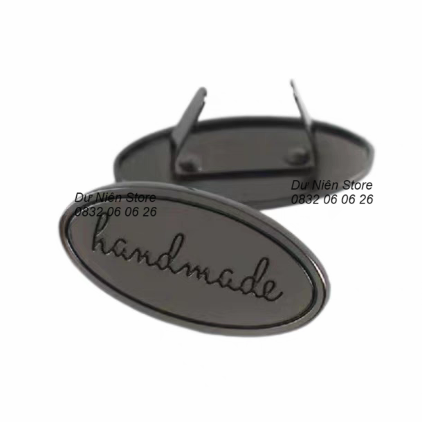 Mác Handmade Kim Loại Chữ Nhật & Oval