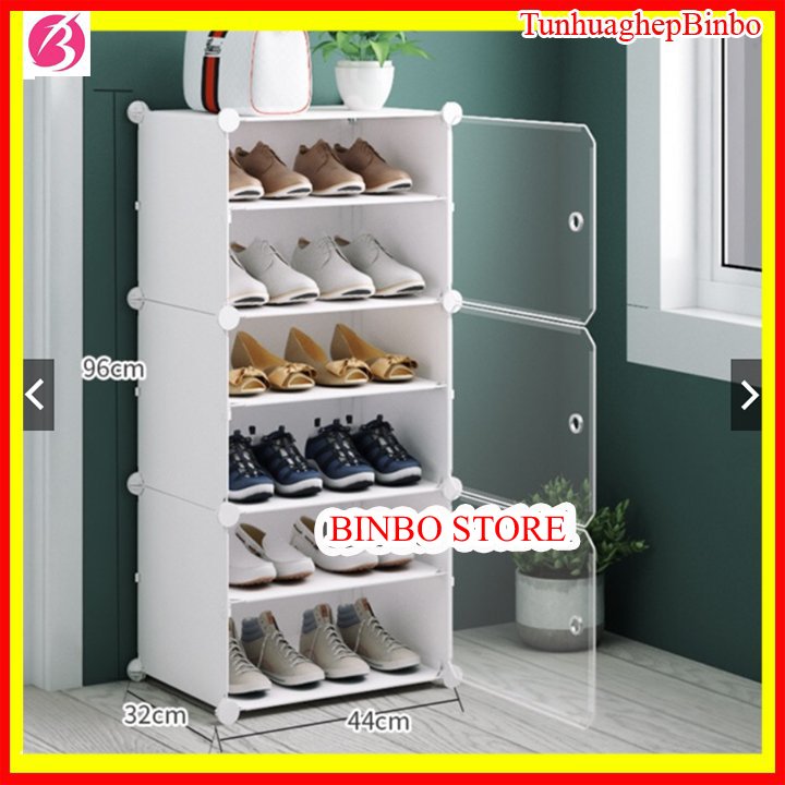 BÁO GIÁ TỦ ĐỂ GIÀY DÉP BẰNG NHỰA GIÁ RẺ | Shopee Lazada Sendo Tiki mới nhất 8 Tủ nhựa để giày dép tủ nhựa lắp ghép để giày dép 3 ô 6 ngăn-Tủ nhựa để giày giá rẻ