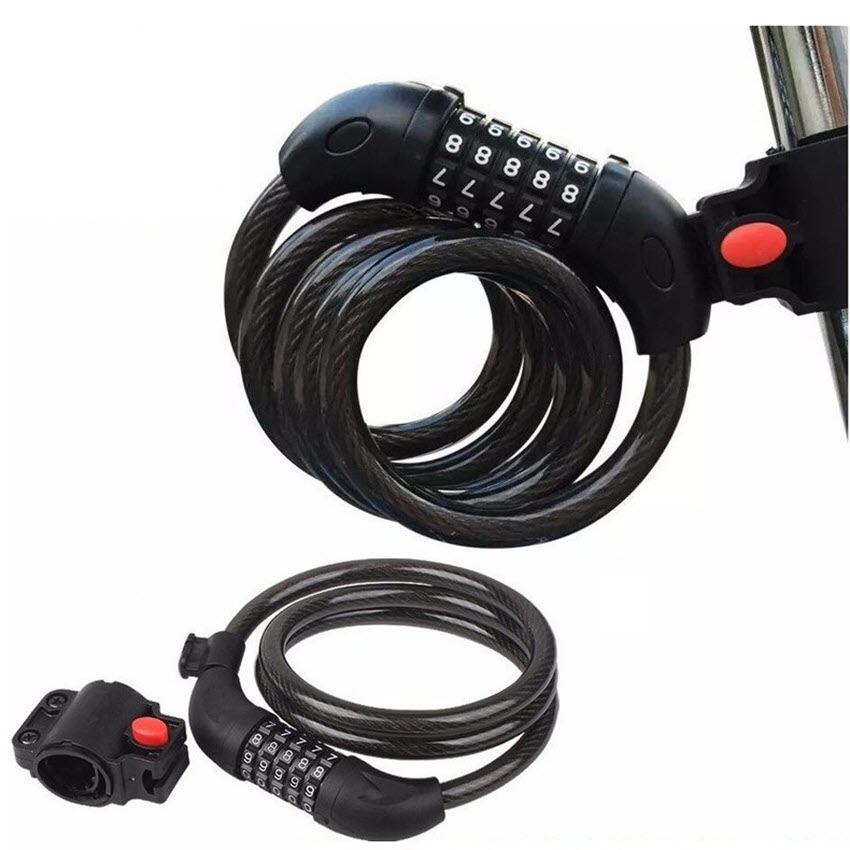Khóa dây chống trộm 5 số size lớn dài 1,2m chất lượng cao