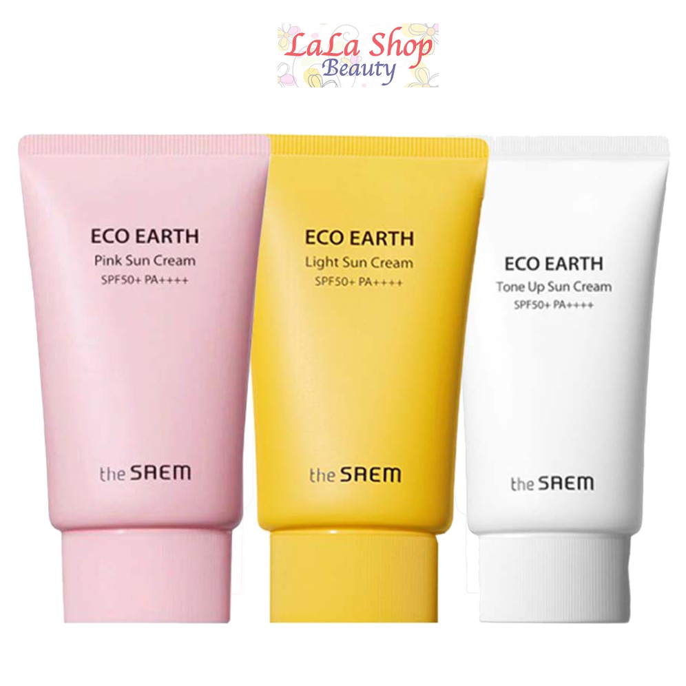 HCMKem chống nắng The Saem Eco Earth Power Pink Sun Cream SPF 50+ Pa++++