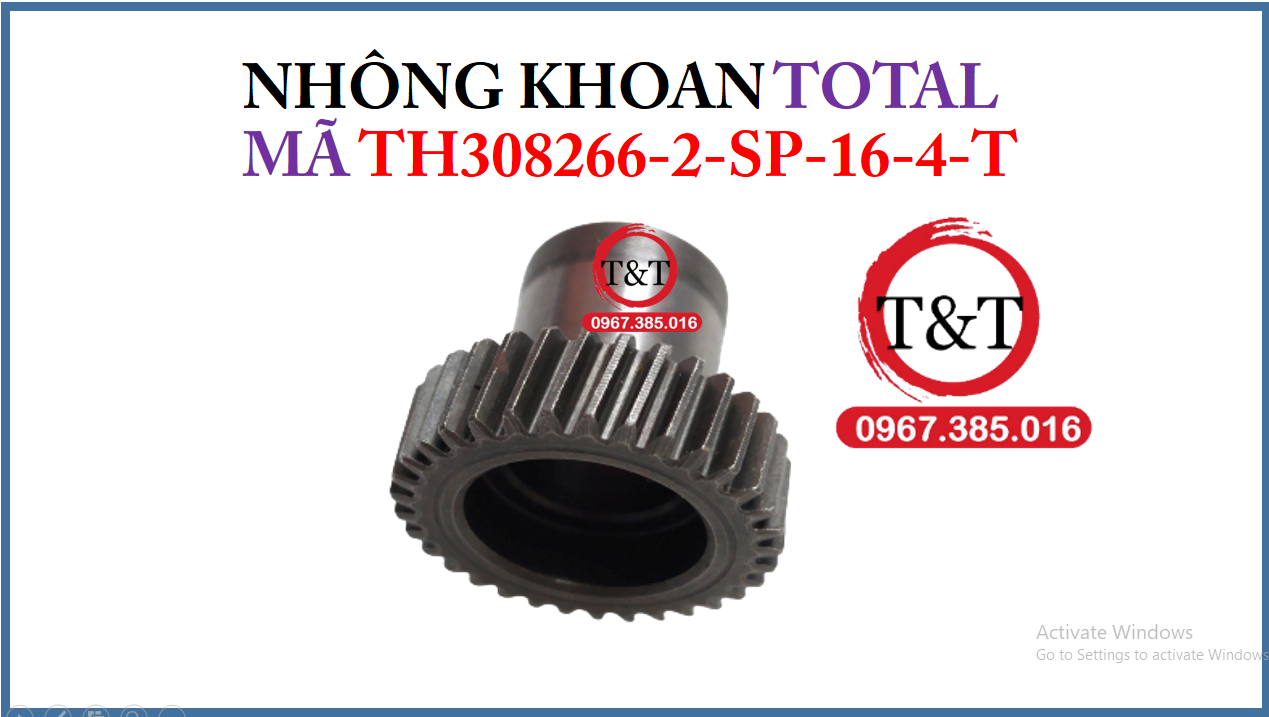 Bánh răng khoan total mã th308266, 308266, nhông khoan total,