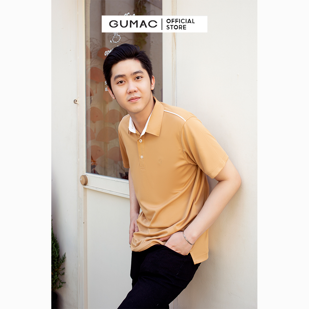 [15 - 17.5 | TẶNG QUÀ đơn từ 499K] Áo polo nam GUMAC ATNC01007 phối vai