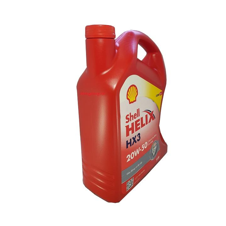 Nhớt xe ô tô SHELL HELIX HX3 20W50 4Lít