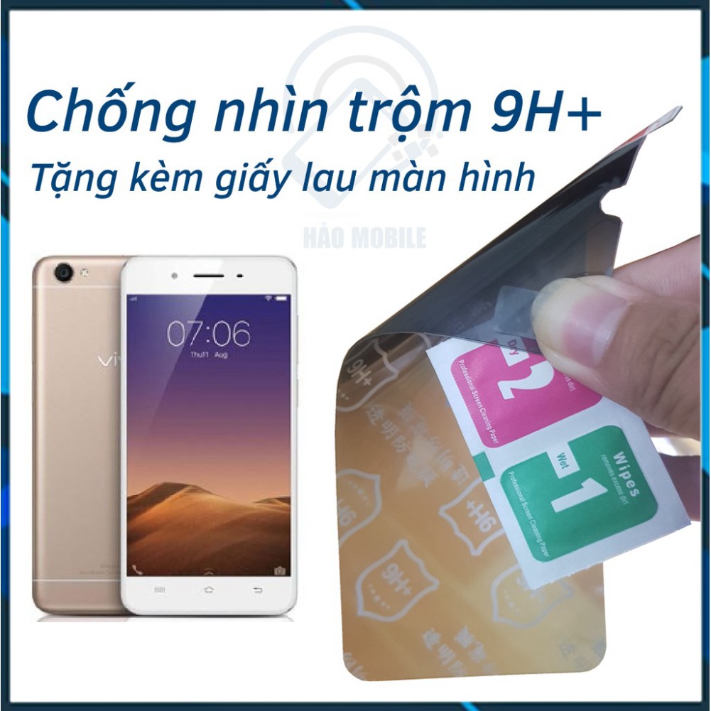 Dán chống nhìn trộm vivo y55 2017, y55s - dán cường lực dẻo nano 9h+