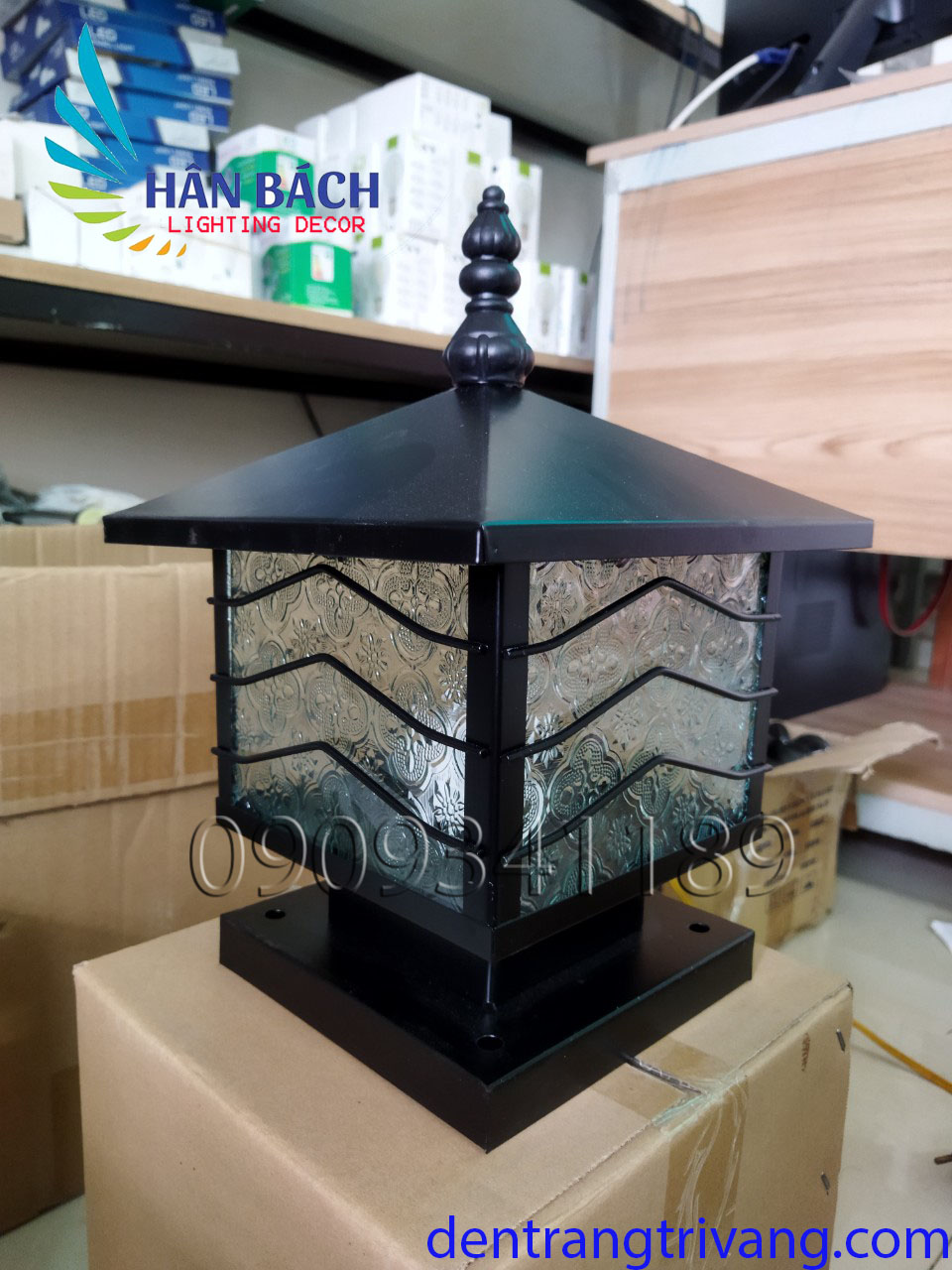 ĐÈN TRỤ CỔNG Phi 200(shop tặng bóng LED)