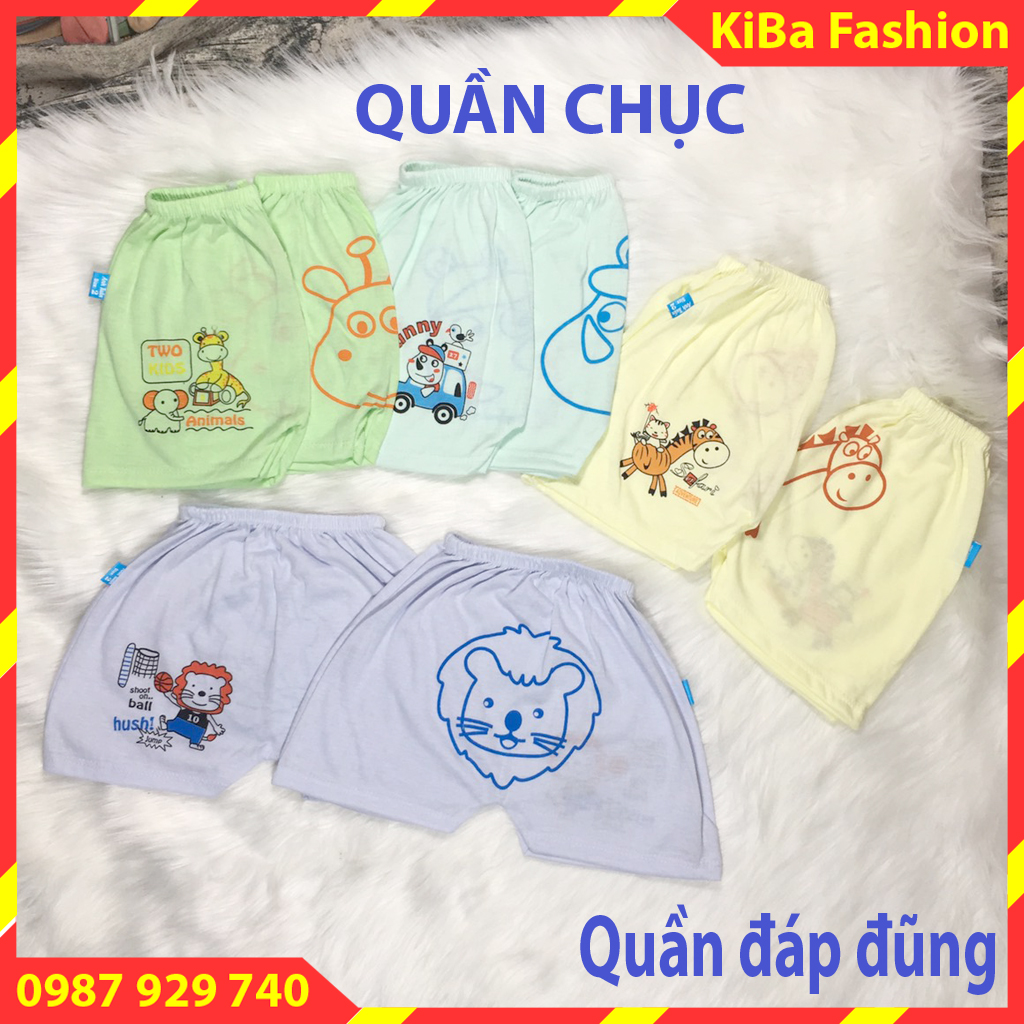 Quần đùi in mông chất cotton co giãn cho bé Trai/Gái 4-12kg- QĐ - TK0500 / quần đùi đóng bỉm cho bé / quần chục cho bé / quần đùi chục cho bé trai / quần chục / quần đùi chục cho bé gái / quần đùi