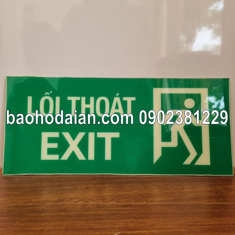 Biển báo dạ quang UV thoát hiểm exit dán tường - nhiều mẫu