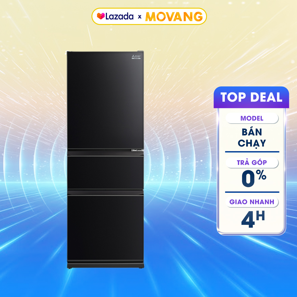 [GIAO TẠI HCM] -  Tủ lạnh Mitsubishi Electric Inveter 358 lít MR-CGX46EN-GBK-V - Tủ lạnh Inverter Công nghệ khử mùi bằng bộ lọc Carbon hoạt tính