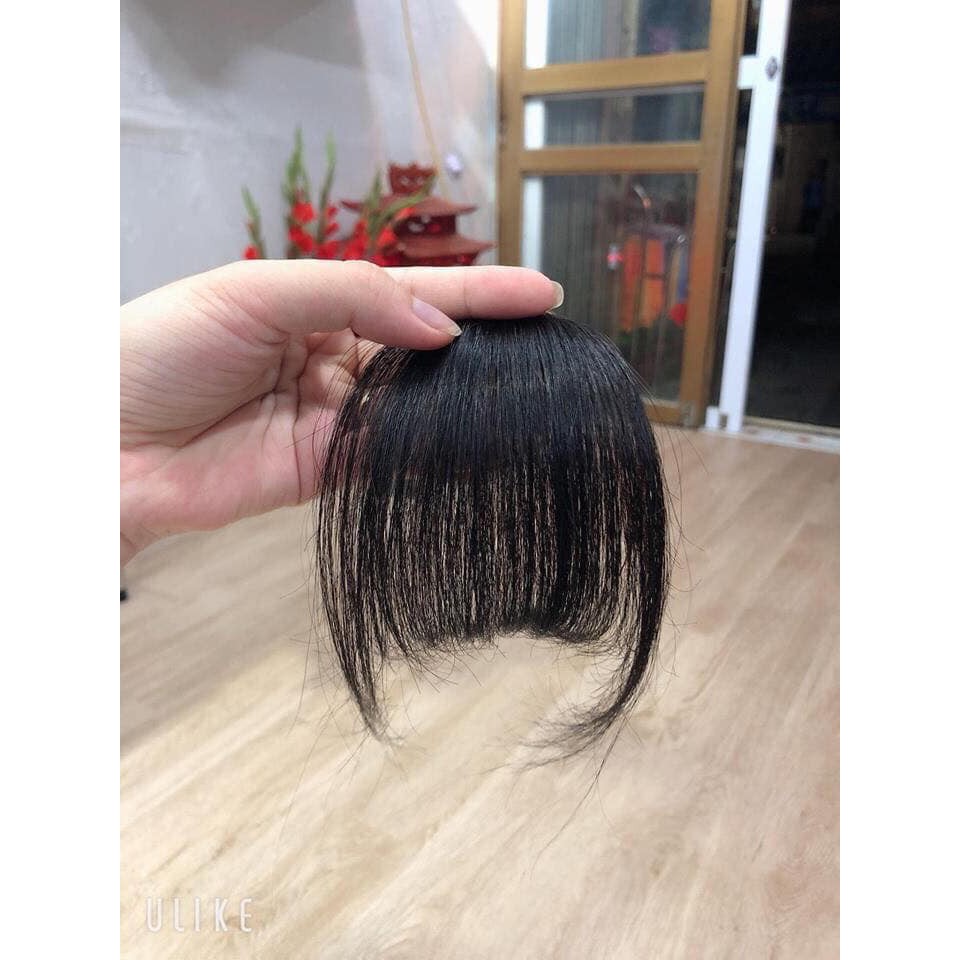 Tóc mái thưa,làm từ tóc thật có mai dài hai bên